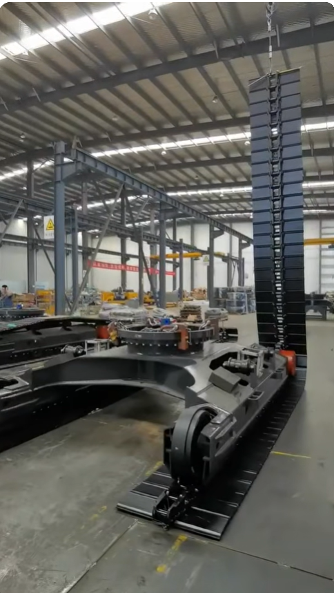 Strict Quality Control for Undercarriage: Inspection of Excavator Track Assembly Underway