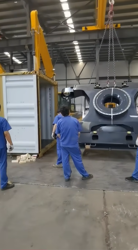 Close-up View: Hoisting Excavator Slewin